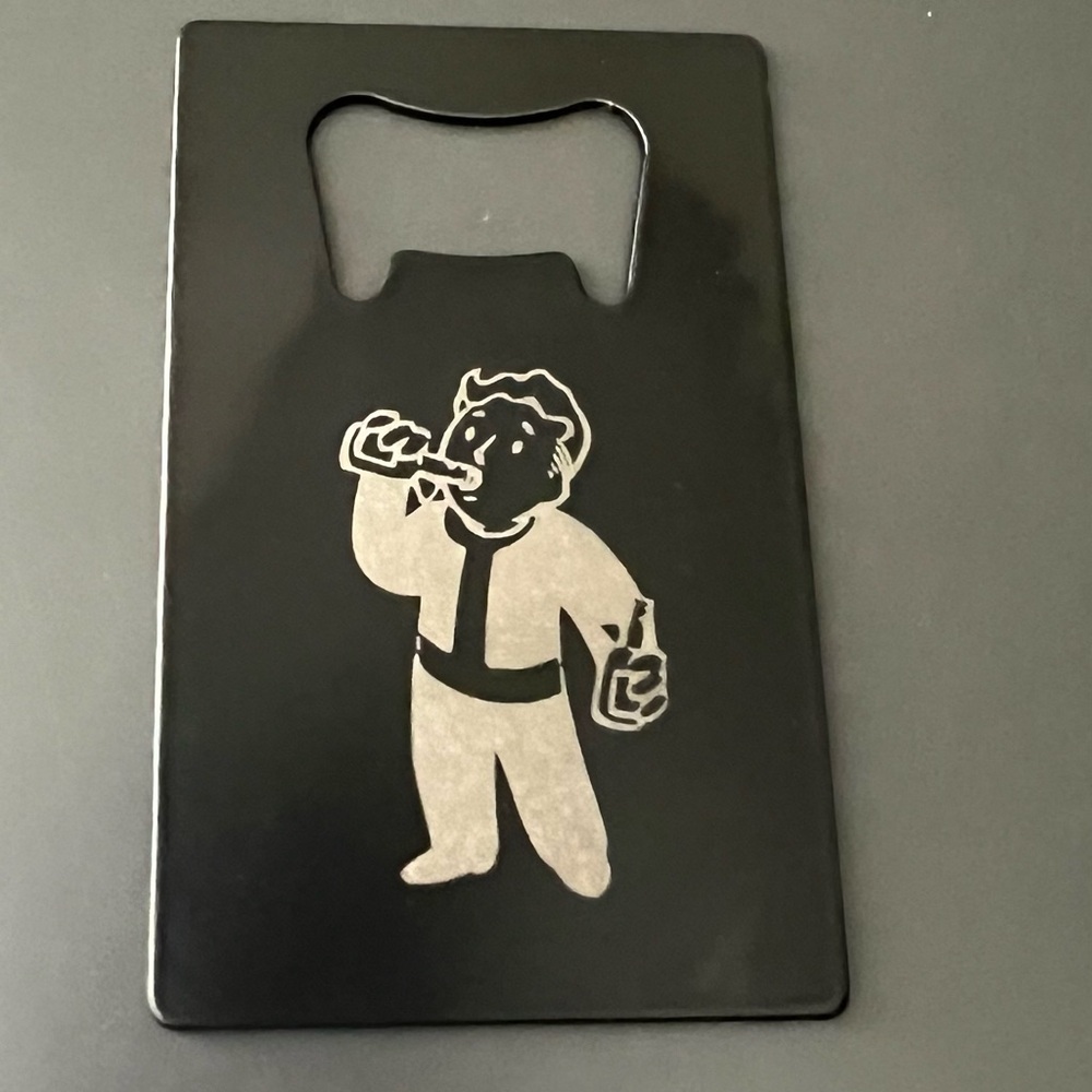 Fallout Vault Boy Inspired Bottle Opener Credit Card Size